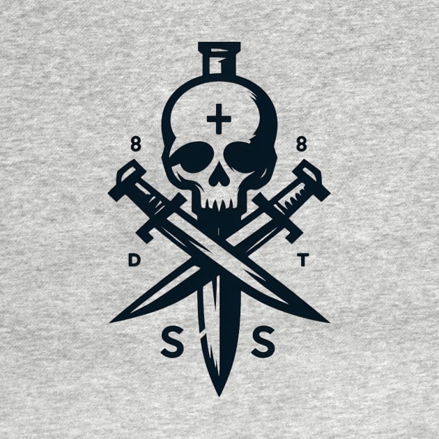 Skull and Swords by SimplyStitch Shop